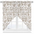 thumbnail image 2 of Pastoral Flowers Swag Curtain Valance for Windows, Vintage Khaki Flower Farmhouse Plant Window Treatments Short Swag Topper for Kitchen Windows Bathroom Bedroom, 28"x36", 2 of 8