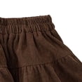 thumbnail image 4 of Girls Corduroy Mini Skirt - Fall Elastic Waist Pleated Skirts - Casual Versatile Flowy Tiered Ruffle Skirt,5-6 Years, 4 of 9
