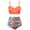 Orange, variant on KISSMODA Bikini Bathing Suits for Women 2 Piece Printed Swimsuits High Waisted Top with Bikini Bottom Swimwear S-XXL