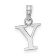 thumbnail image 4 of Diamond2Deal 14K Pendentif Initiale Lettre Y en Or Blanc pour Femmes, 4 of 6