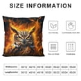 thumbnail image 5 of Orinice Owl Flames Fantasy Graphic Decorative Cushion Throw Pillow Cover for Home Couch Living Room Sofa Square Pillowcase 1PC 18x18in, 5 of 5