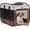 Brown-32.0"L x 21.0"W x 26.0"H-Brown, variant on Dog Kennels and Crates for Medium Dogs, Portable Pop Up Indoor Pet Cage with Sturdy Wire Frame, Collapsible Travel Crate Soft Sided Cat Bag Escape Proof (Black, 32.0" L x 21.0" W x 26.0" H)