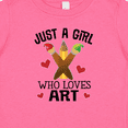 thumbnail image 4 of Inktastic Artist Just A Girl Who Loves Art Girls Baby T-Shirt, 4 of 5