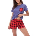 thumbnail image 2 of Ropa de Dormir para Mujer, Conjunto de Pijamas Suaves y cómodos, Pijamas Cortos, Pijamas de Manga Corta, Calidad Superior, 2 of 6