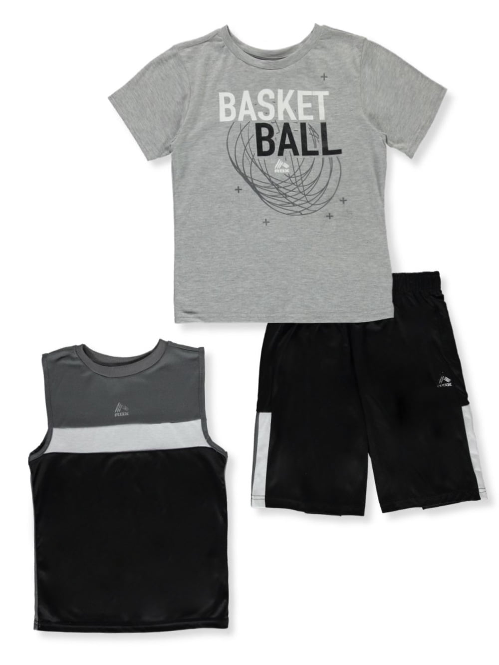 Rbx Boys 3 Piece Shorts Set Outfit Gray 4 Little Boys Walmart Com