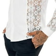 thumbnail image 5 of TAIAOJING Shirts For Men Lapel Full Lace Club Hollow Color Long Sleeves Blouse, 5 of 5
