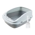 thumbnail image 2 of STARTIST Cat Litter Tray Anti Splashing Portable Semi Closed Open Top Pet Litter Tray Gray, 2 of 9