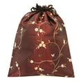 thumbnail image 2 of Wrapables® Beautiful Embroidered Silk Travel Bag for Lingerie & Shoes - Burgundy, 2 of 4
