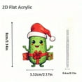 thumbnail image 3 of Christmas Cucumber Pendant, Acrylic Mini Hanging Ornament, Funny Pickle Decoration, Holiday Tree Pendant, Xmas Car Pendant, Novelty Christmas Decoration, Lucky Pickle Ornament, Cute Christmas Pendant, 3 of 3