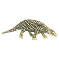 thumbnail image 1 of Brass Pangolin Statue Mini Animal Figurine Desktop Animal Craft (Golden), 1 of 9