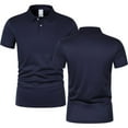 thumbnail image 5 of ZunFeo Mens Performance Polo Shirt Moisture Wicking Quick Dry Slim Fit Short Sleeve Golf Top for Men Daily Wear Work Casual Navy,Size M, 5 of 5