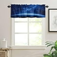 thumbnail image 3 of Valance Curtains for Kitchen Window, Blue Universe Space Beautiful Galaxy Rod Pocket Valances Window Treatments Short Curtains for Bedroom/Living Room,54" X 18" -1 Panel,, 3 of 5