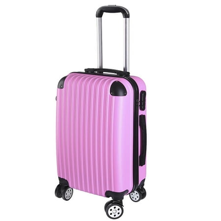 20 Luggage Rolling ABS Hard Shell Travel Case 360 Degree Wheel Lockable Trolley