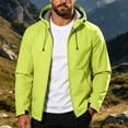 thumbnail image 2 of longantii Mens Waterproof Jackets Basic Windbreaker Collared Wind Jacket Long Sleeve Zip Up Jacket Modern Fit Spring Fall Hiking Outwear Green XL, 2 of 5