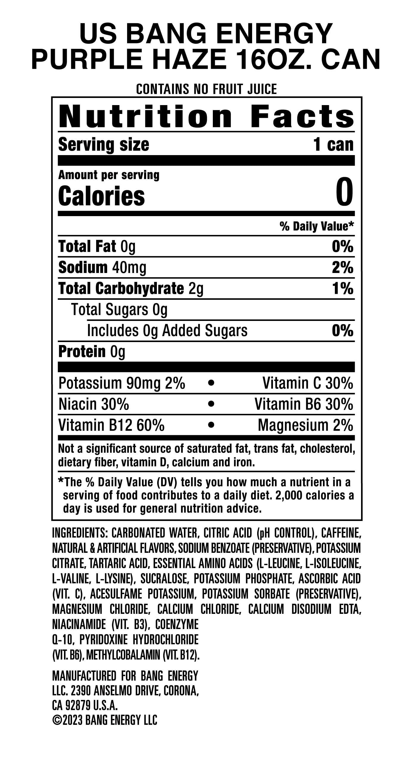 Ban Energy, Purple Haze, 1 Count, 16 fl oz
