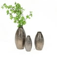 thumbnail image 6 of LuxenHome 3-Piece Antique Gold Dimpled Terracotta Vase Set, 6 of 9
