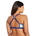 thumbnail image 2 of Adidas Navy Stripe A Pose Sports Racerback Swim Bikini Top Women's Plus Size 1XL, 2 of 2