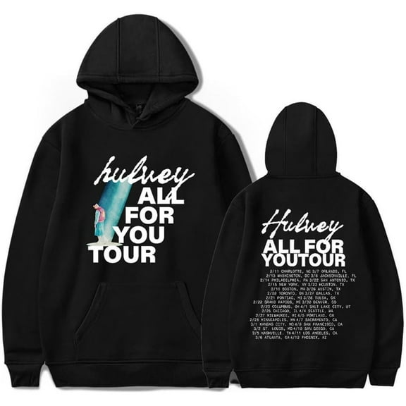 Hulvey All for You Tour Merch Hoodie Pockets Drawstring Unisex Hooded Sweatshirt Fashion Clothing