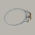 thumbnail image 4 of LBG British Made 10k White Gold Natural Citrine Womens Anniversary Ring - 33 size options - Size 5, 4 of 6