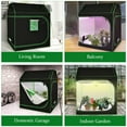 thumbnail image 4 of Gymax 60''x60''x72'' Mylar Hydroponic Grow Tent Roof Cube w/Window Floor Tray, 4 of 10