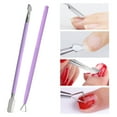 thumbnail image 6 of 2PCS Metal Cuticle Pusher and Cutter Remover Acetone Gel Nail Polish Peeler Scraper Durable Manicure Pedicure Clean ToolPurple, 6 of 6
