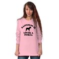 thumbnail image 4 of Happiness Loving A Pitbull Rescue Dog Plus Size Long Sleeve Graphic Tee Shirt Brisco Brands 4X, 4 of 5