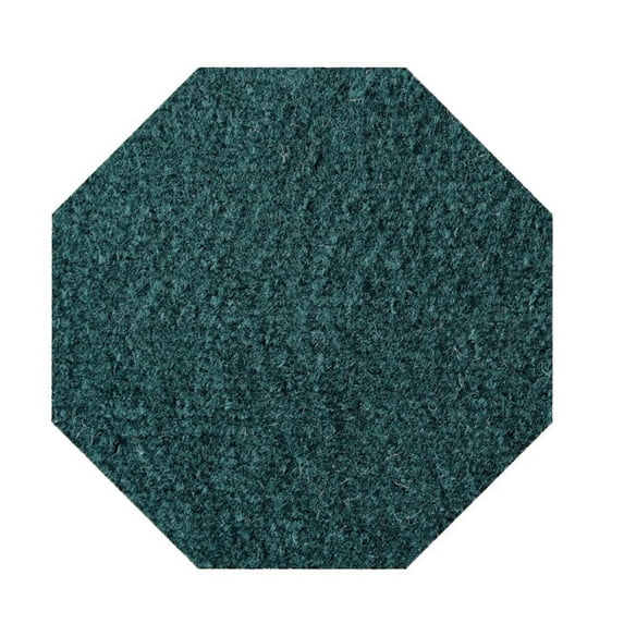 Broadway collection solid color area rugs with Rubber Marine Backing for Patio, Porch, Deck, Boat, Basement or Garage with Premium Bound Polyester Edges Green 6' Octagon