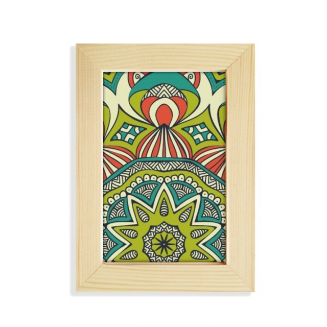 Printing Repeat Cloth Green Colorful Art Desktop Display Photo Frame Picture Art Painting 5x7 inch