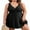 Black, variant on Asoul Womens Plus Size One Piece Scalloped V Neck Swimwear Tummy Control Swimdress Bathing Suits Swimsuits with briefs