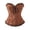 t-117Brown, variant on Western Style Corset Bustier For Women Strapless Ruffle Lace Up Sweetheart Overbust Bodice,Dark Purple,S