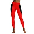 thumbnail image 4 of Gamivast High Waist Leggings for Women Color Block Stretchy Tummy Control Compression Legging Slim Fit Casual Seamless Gym Workout Pants, 4 of 8