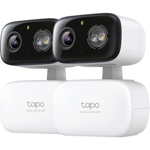 Restored TP-Link Tapo 2K Indoor/Outdoor Pan/Tilt Wired Security Camera, C216(2-Pack)
