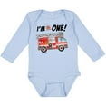 thumbnail image 3 of Inktastic I'm 1 Fire Truck 1st Birthday Boys or Girls Long Sleeve Baby Bodysuit, 3 of 5
