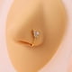 thumbnail image 5 of Piercing para nariz con forma de U sin perforaciones, joyería retro, diseño creativo de mariposa y flor, anillo para la nariz, decoración falsa para la nariz, 5 of 5