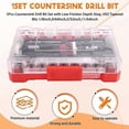 thumbnail image 4 of 5Pcs Countersink Drill Bit Set with Low Friction Depth Stop, 4 of 5
