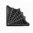 thumbnail image 2 of Beautynvta Irregular Spider Web Shaped Doormat, Soft Tufted Black White Web Floor Rug Non-Slip Absorbent for Entryway Porch Spooky Home Decor, 23.6 Inch, 2 of 7