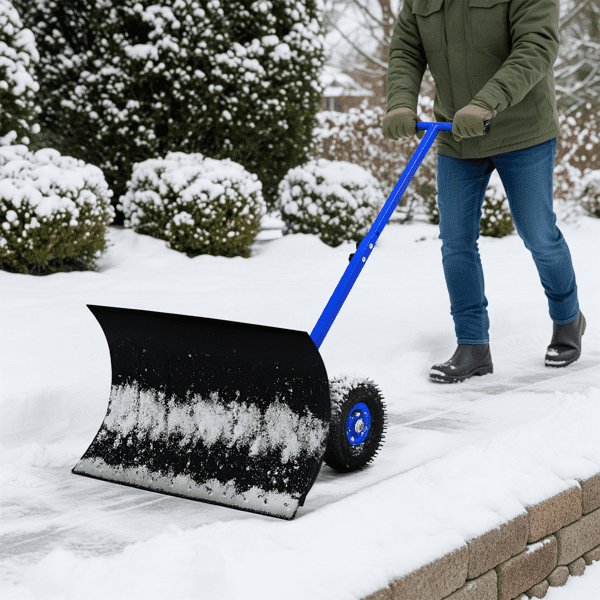 Adjustable Snow Plow with Inflatable Wheels photo 1