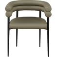thumbnail image 4 of Meridian Furniture Lavina Olive Vegan Leather Dining Chair (Set of 2), 4 of 10