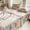 Twin(39.37"*74.8"), variant on 4pcs Flower Stitching Print Fitted Sheet Set - Soft & Breathable Bedding for Bedroom, Guest Room, Hotel, Dorm