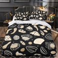 thumbnail image 3 of Home Bedding Set Fish Shell Comforter Cover Set Teen Adult Creative Seafloor Bedspreads,Full (80"x90"), 3 of 5