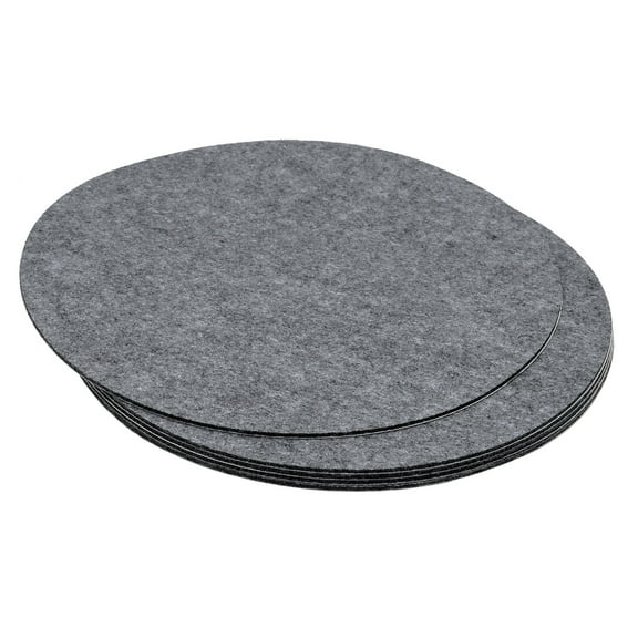 Uxcell 10 Inch Diameter Lamp Base Felt, 5Pack 2mm Thickness Adhesive Non-slip Anti-scratch Backed Felt, Grey