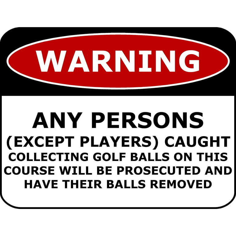 Warning Really Funny Golf Balls