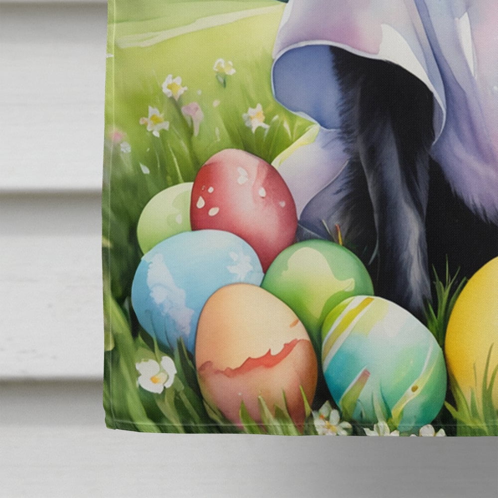 Schipperke Easter Egg Hunt House Flag 28 in x 40 in