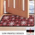 thumbnail image 3 of Red and Black Christmas Snowflake Pattern Door Rugs,Washable Non Slip Door Mats Indoor,Decorative Door Mats,Entry Mat Indoor for Entrance,Bedroom,Kitchen,Bathroom,30"x17", 3 of 6