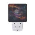 thumbnail image 2 of Colorful Galaxy with Swirling Nebulas Night Light 2 Pack LED Nightlight Plug into Wall Dusk to Dawn Sensor Soft White, 2 of 7