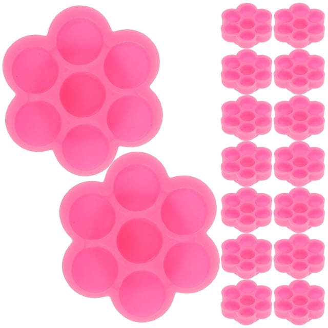 HORIALENCE 200 Pcs Conteneur de Colle pour Cils, Support de Colle pour Cils en Forme de Fleur pour Débutants en Maquillage, Rentrée Scolaire