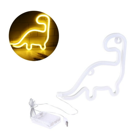 

LED 3D Dinosaur Night Light USB Charge Table Desk Decoration Lamp for Wedding Party Kids Room Bedroom Club (Warm White Battery Model and USB Model without Battery)