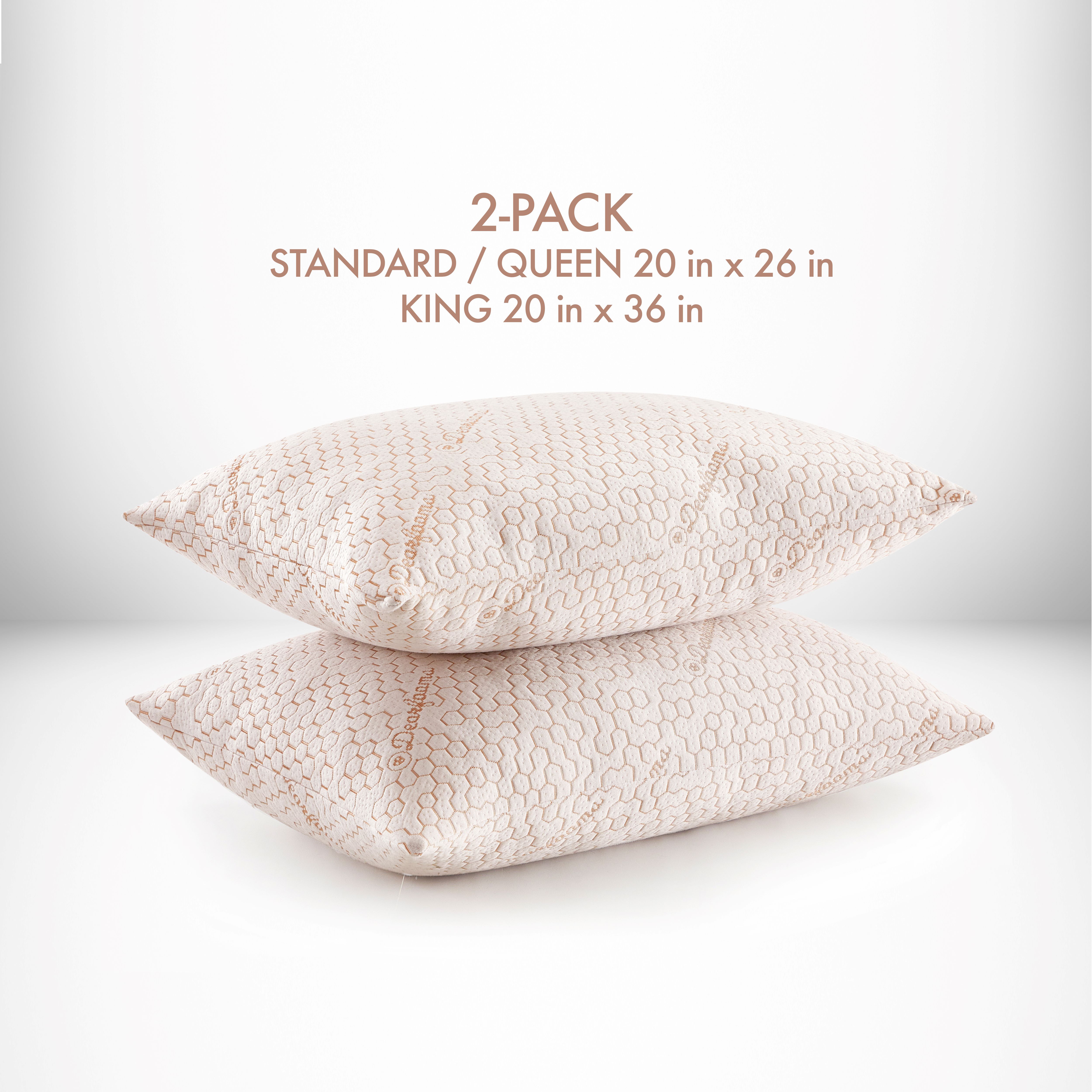 Dearfoams Cozy Copper Infused Bed Pillow 2PK Standard, White