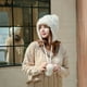 thumbnail image 3 of Gorro de invierno para mujer con orejeras, gorro de piel cálido, gorro de trampero de esquí, 3 of 3