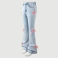 thumbnail image 6 of Girls Ripped Jeans Teen Girls Baggy Jeans Kids Wide Leg Button High Waist Denim Pants Comfort Loose Vintage Y2K Straight Leg Jeans, 6 of 6
